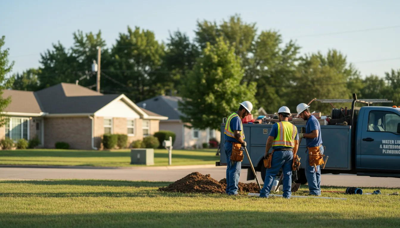 Residential water line and bathroom plumbing service in La Vernia, TX